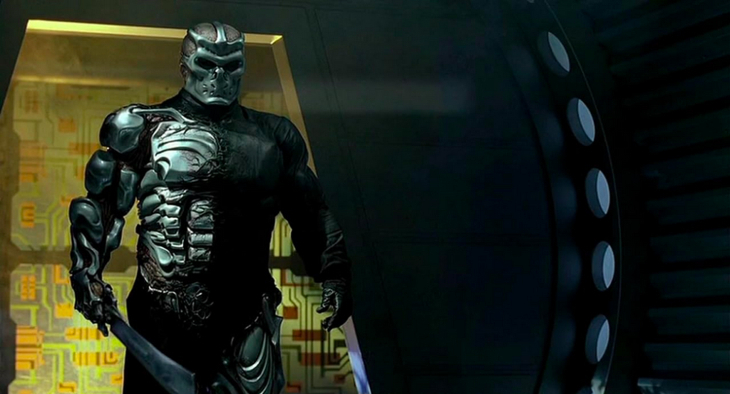 Le costume futuriste de Jason, dans Jason X